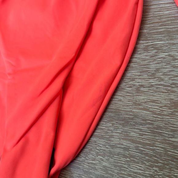 Good American Tiny Ties Bikini Bottom Hot Coral Size 2 - Picture 12 of 13